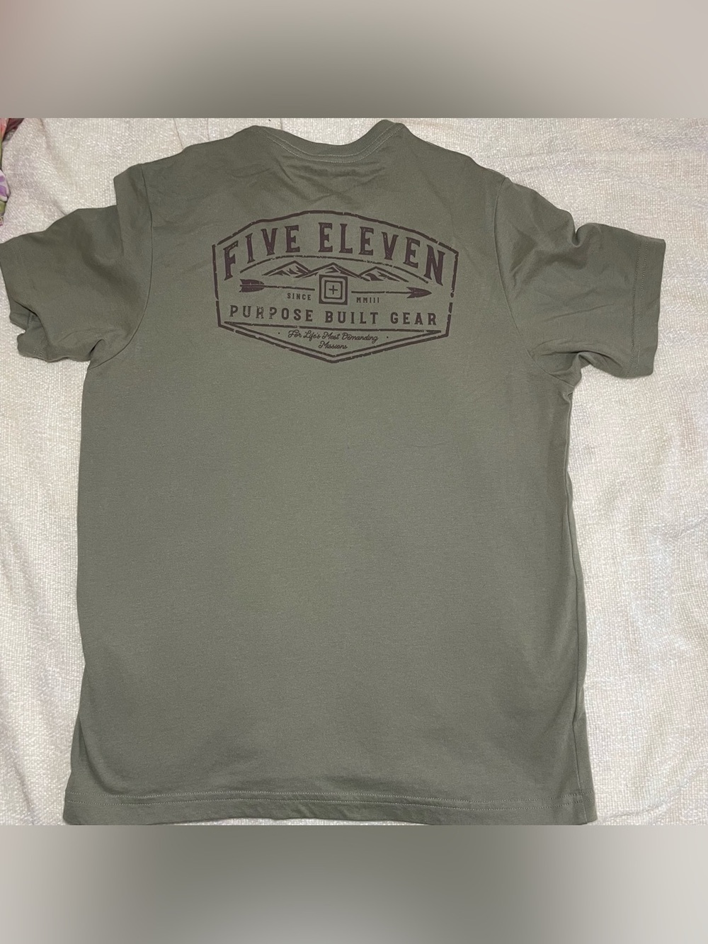5.11 Tactical Men's Short Sleeve Tee — Olive size M - Picture 4 of 8
